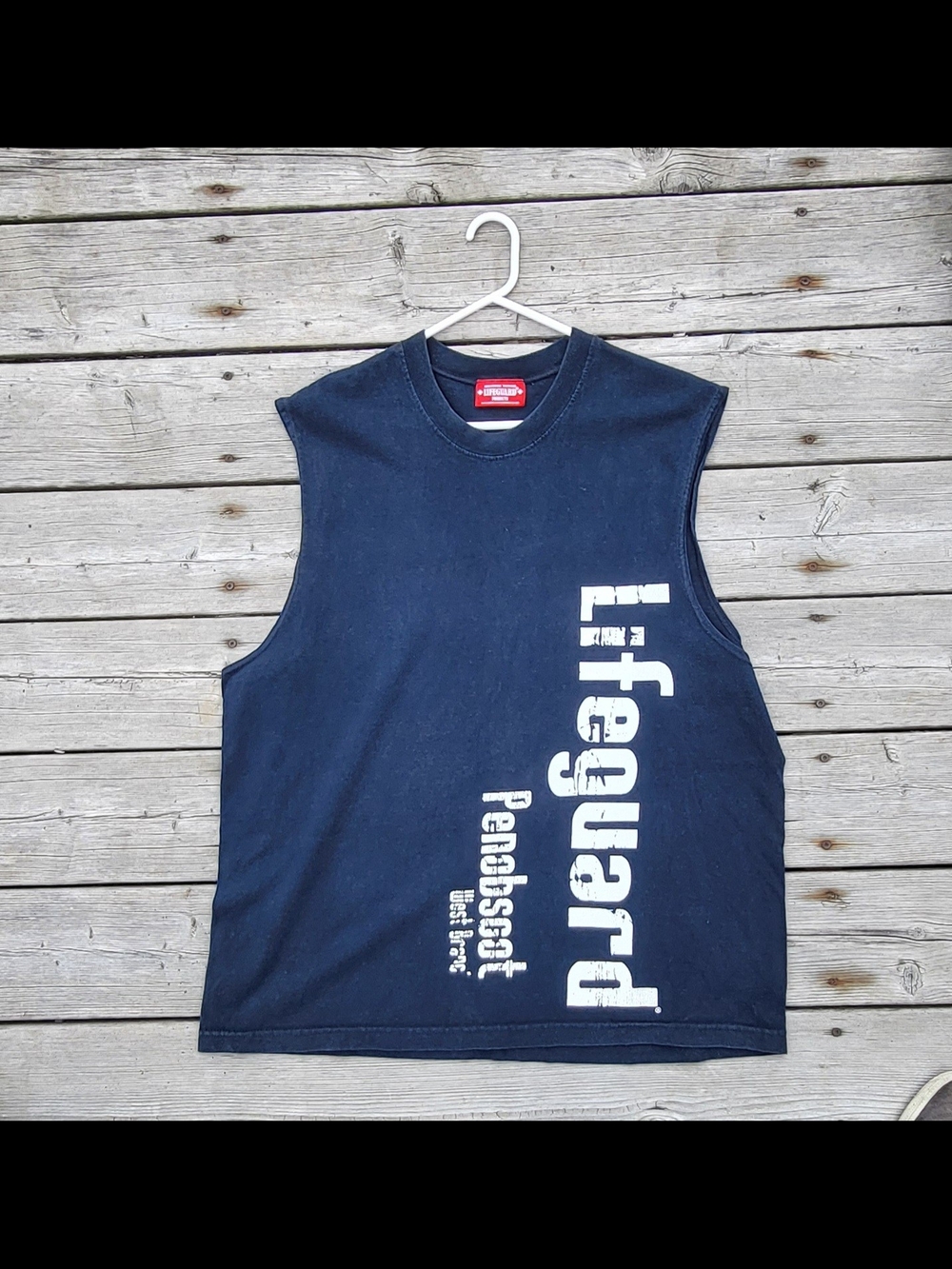 Lifeguard Navy Sleeveless Tee